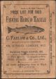 PRICE LIST FOR 1903 OF FISHING RODS and TACKLE. C. Farlow and Co., Ltd., Manufacturers, 191, Strand, London, W.C.