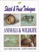 SKETCH AND PAINT TECHNIQUES: ANIMALS AND WILDLIFE. By Jean Parry-Williams and Martin Knowelden.