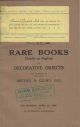 CATALOGUE OF THE RENOWNED LIBRARY OF RARE BOOKS CHIEFLY ON ANGLING AND KINDRED SUBJECTS (15th To 19th Centuries). The property of Arthur N. Gilbey, Esq., which will be sold at auction by Messrs. Christie, Manson and Woods, Ltd., on Monday, April 29th, 194