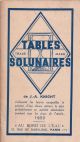 TABLES SOLUNAIRES de J.-A. Knight. Indiquant les heures auxquelles le poison d'eau douce entrera le plus probablement en activite alimentaire pendant tous les jours de l'annee 1950.