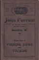 JOHN FORREST. Price List of Fishing Rods and Tackle. 1921.